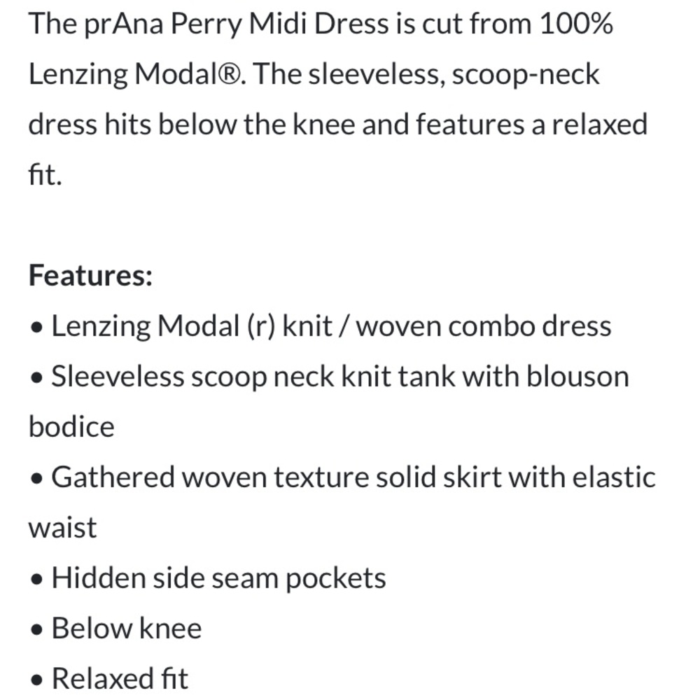 prAna Perry Midi Dress Small - Picture 6 of 6